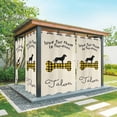 thumbnail image 1 of 1 Panel Outdoor Curtains for Patio Waterproof 54"x95" Yellow Black Buffalo Checkered Weatherproof Privacy Outsides Curtains, Bones Cute Dogs Pets Grommet Thermal Drapes for Cabana Porch Pergola, 1 of 8
