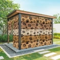 thumbnail image 1 of 1 Panel Outdoor Curtains for Patio Waterproof 54"x95" Yellow Brown Weatherproof Privacy Outsides Curtains, Farmhouse Dog Paw Vintage Grommet Thermal Drapes for Cabana Porch Pergola, 1 of 8