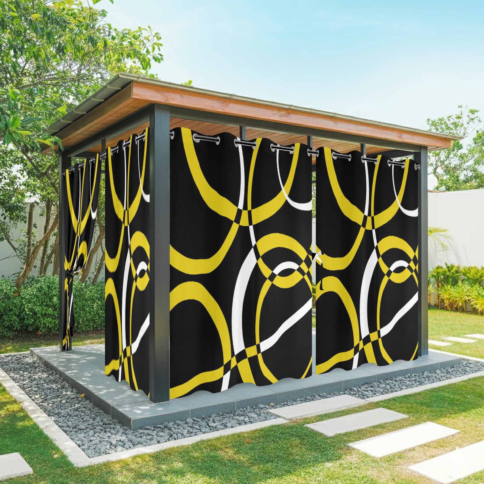 1 Panel Outdoor Curtains for Patio Waterproof 54