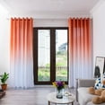 thumbnail image 1 of 1 Panel Set Linen Sheer Curtains 96 Inches Long for Sliding Glass Door Window Treatments Drapes Living Room,Off White Ivory Cream,8 FT 52x96 Length, Orange, 1 of 9