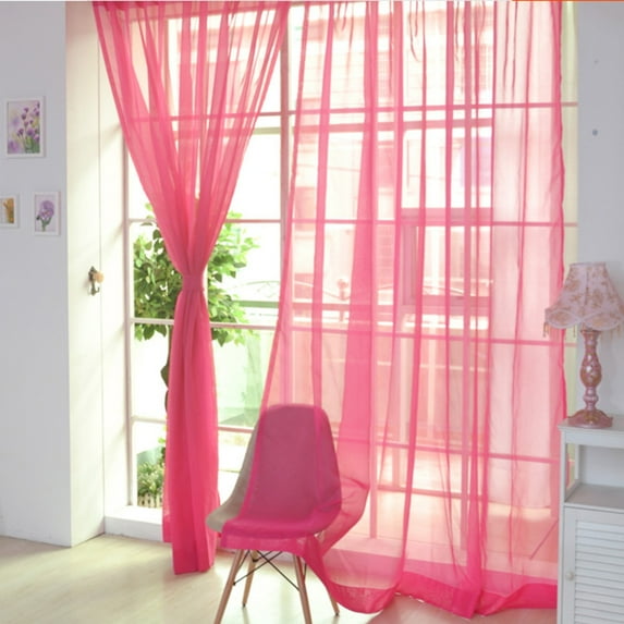 1 Panel Sheer Curtains for Backdrop Window Romantic Rod Pocket Curtains Drapes for Bedroom Party Wedding,39.4x78.7inch