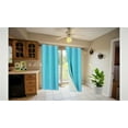thumbnail image 1 of 1 Panel Solid Plain Thermal Foam Lined Blackout Heavy Thick Window Curtain Drapes Silver Grommest (Aqua , 108" LENGTH) Noa 3 Layered, 1 of 3