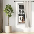 thumbnail image 1 of Gorgeous Home Linen 1-Piece Thermal Lined Blackout Window Curtain Silver Grommets (Ivory, 63" Length ) K34, 1 of 5