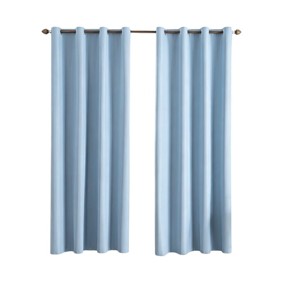 1 Panel W59 x L63 Inch Solid Blackout Curtains, Thermal Insulated Room Darkening Drapes, Privacy Window Treatment for Halloween Bedroom Living Room Decor (Blue)
