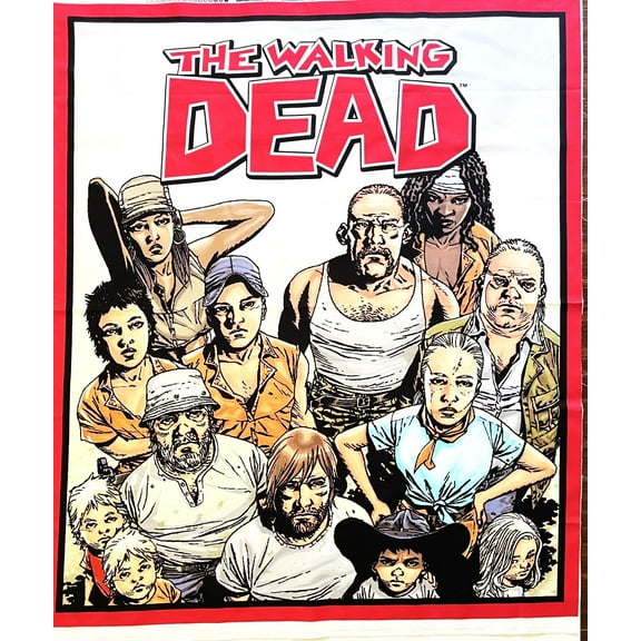 1 Panel - Walking Dead Cotton Fabric Panel (Great for Quilting, Sewing, Craft Projects, Wall Hangings, and More) 36" X 44"