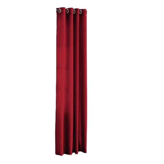Gorgeous Home Linen Faux Silk Grommet Window Curtain, 52" x 84", Burgundy, 1 Panel