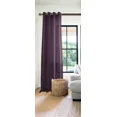 thumbnail image 1 of Gorgeous Home Linen 1 Piece Mira Faux Silk Semi-Sheer Bronze Grommet Curtain 55" x 95" Plum Purple, 1 of 5