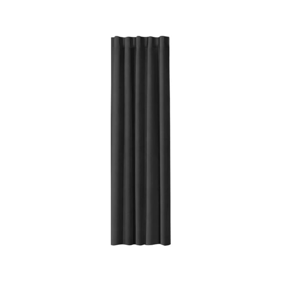 1 Pannel Blackout Curtains for Bedroom with Black Liner, 52x84'' Full Room Darkening Curtain, Thermal Insulated Back Tab/Rod Pocket Window Drapes for Living Room (Black)