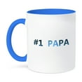 thumbnail image 1 of 3dRose, #1 Papa - Number One Best Greatest Papa - Blue space texture text - good dad gifts for Fathers Day, 11oz Two-Tone Blue Mug, 1 of 7