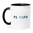 thumbnail image 1 of 3dRose, #1 Papa - Number One Best Greatest Papa - Blue space texture text - good dad gifts for Fathers Day, 15oz Two-Tone Black Mug, 1 of 7