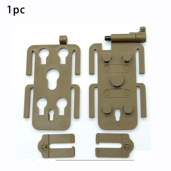 1-Park MOLLE-Compatible Tactical Panel - Heavy-Duty Earth Yellow Plastic with 4 Mounting Holes & Ventilation, Fits Pouches, Packs & Outdoor Gear, Pouch Mounting Plate,Durable Gear Attachment