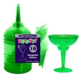 thumbnail image 1 of 1 - Party Essentials 12 Oz. 2 Pc Plastic Margarita Glasses – Neon Green 10 Ct., 1 of 2