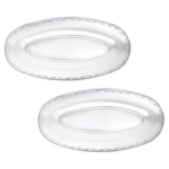 1 - Party Essentials 15.25" X 11.6" Serving Tray - Clear
