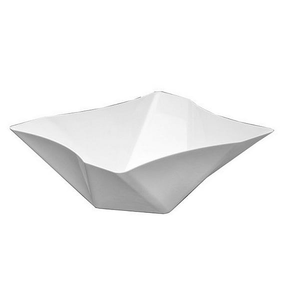1 - Party Essentials 161 Oz. Twisted Square Serving Bowls - White