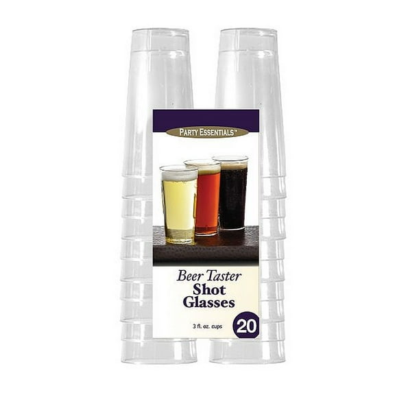 1 - Party Essentials 3 Oz. Beer Tasters - Clear 20 Ct.