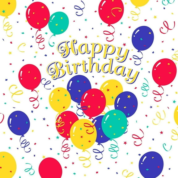 Happy Birthday Plastic Tablecloth 54 x 108