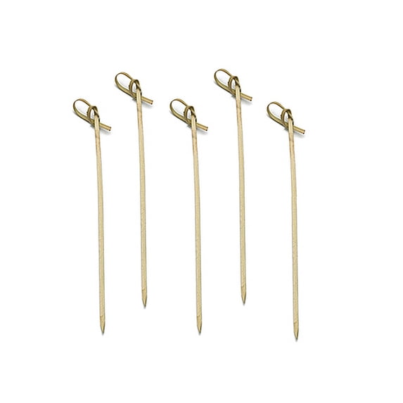 1 - Party Essentials 7" Bamboo Knot Picks - 100 Ct.