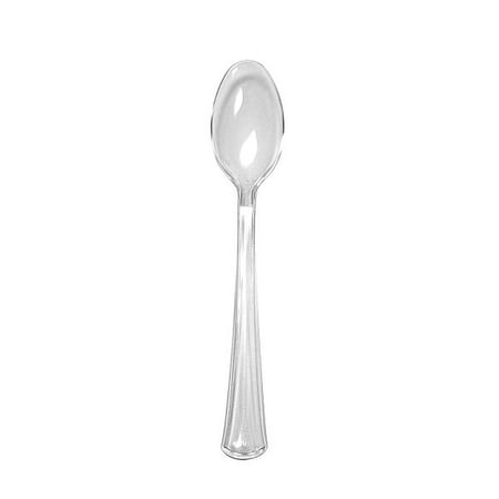 1 - Party Essentials Plastic Spoons Heavy Duty - Clear 24 Ct.