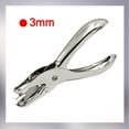 thumbnail image 1 of 1 Pc 1/8 Inch (3mm) Mini Metal Hole Punch, Small Handheld Circle Paper Punch Tool for Craft Paper Greeting Cards Invitations Scrapbooking, 8 Sheet Capacity, 1 of 9