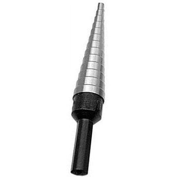 1 Pc, 1/8 To 1/2 By 1/32 Increments Unibit, Hss Step Drill Bit, Vac1, Finish: Uncoated (Bright); Shank Type: Round;