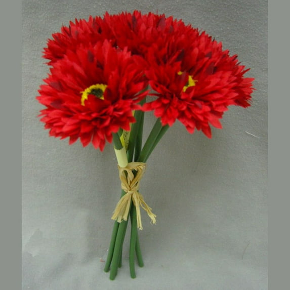 1 Pc, 10 Inch Aster Bundle Contains 6 Blooms Perfect For Decorations, Bridal Showers/Wedding Bouquets, Boutonniere & Centerpieces - Red