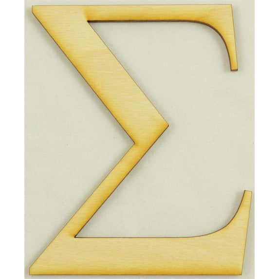 1 Pc, 10 Inch X 1/4" Thick Sigma Greek Letter For Wood Craft Project