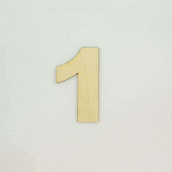 1 Pc, 10 Inch X 1/8 Inch Wood Numbers 1 In The Arial Font Great For Craft Project & Different Decor