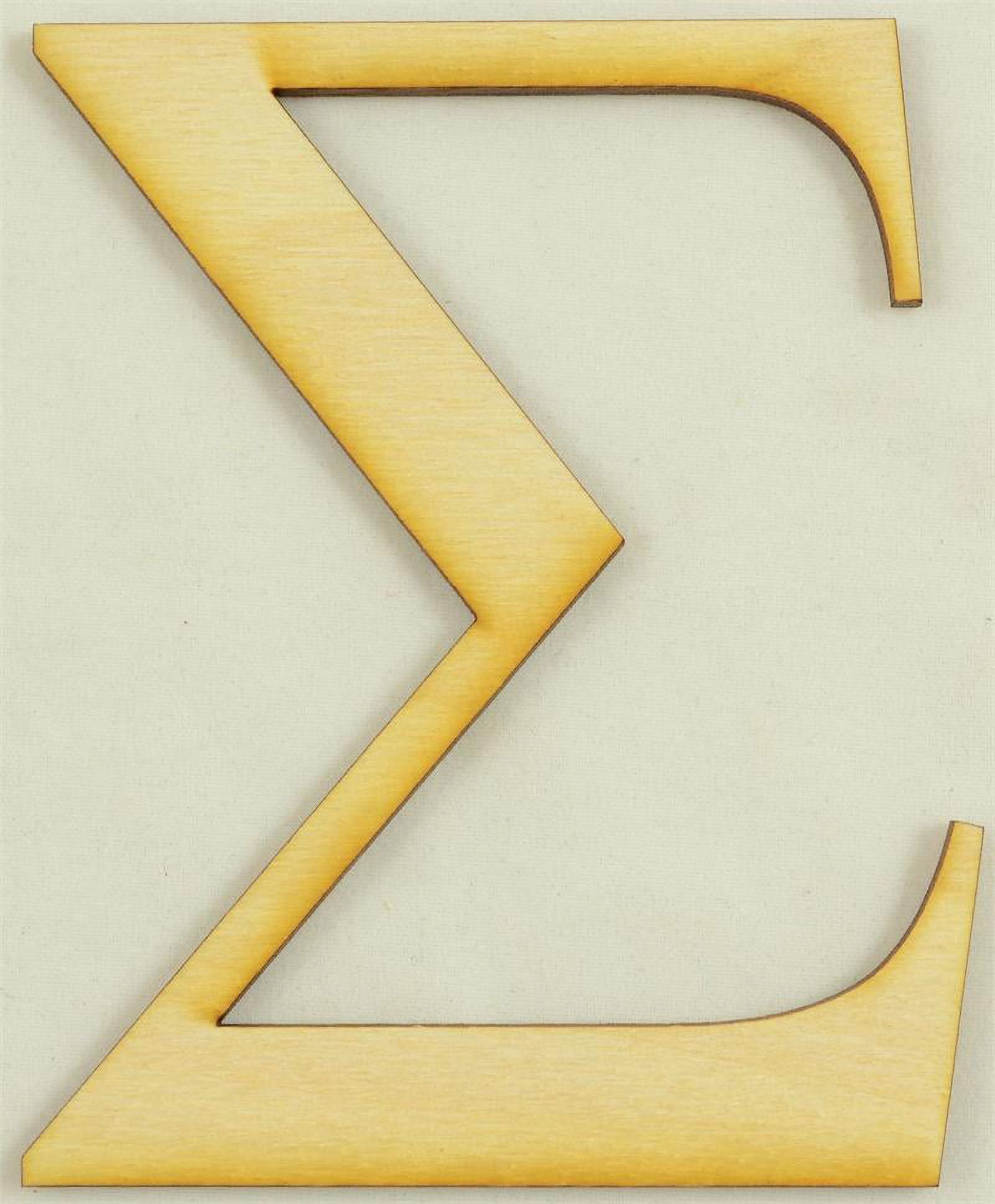 1 Pc, 5 Inch X 1/8" Thick Sigma Greek Letter For Wood Craft Project -  Walmart.com