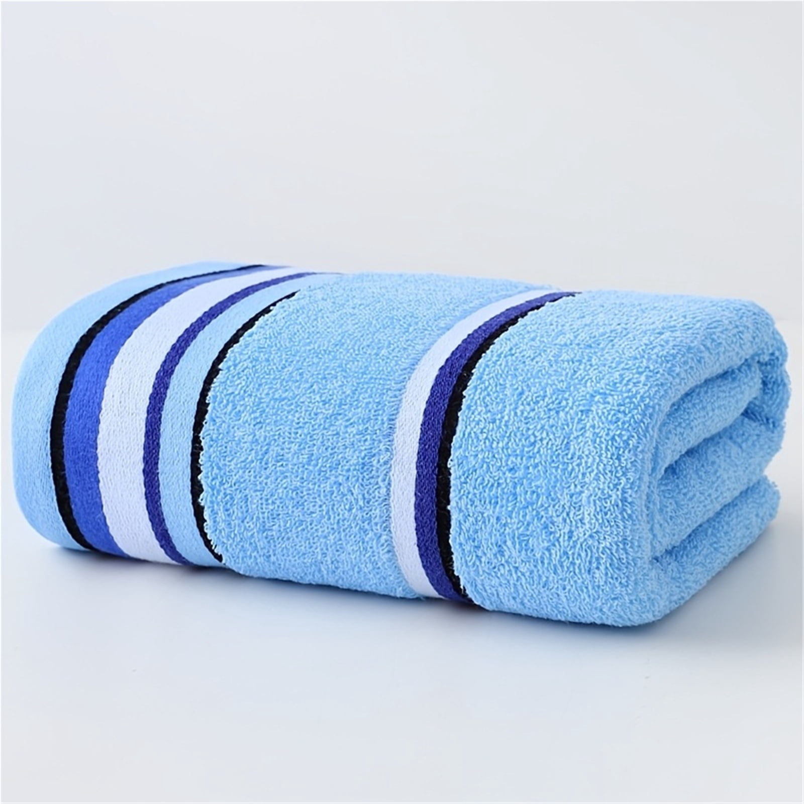 Ninan Bath Towel, 27.6*55.1 In, Colorful Striped Pattern, Made Of Pure ...