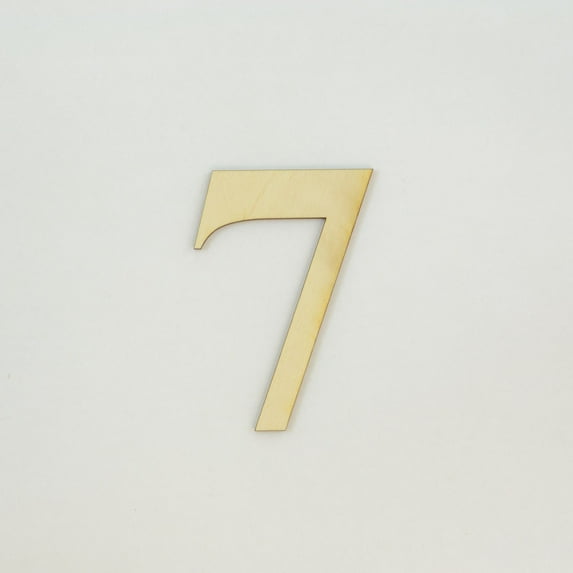 1 Pc, 12 Inch X 1/4 Inch Thick Times New Roman Bold Wood Numbers 7 Great For Craft Project & Different Decor
