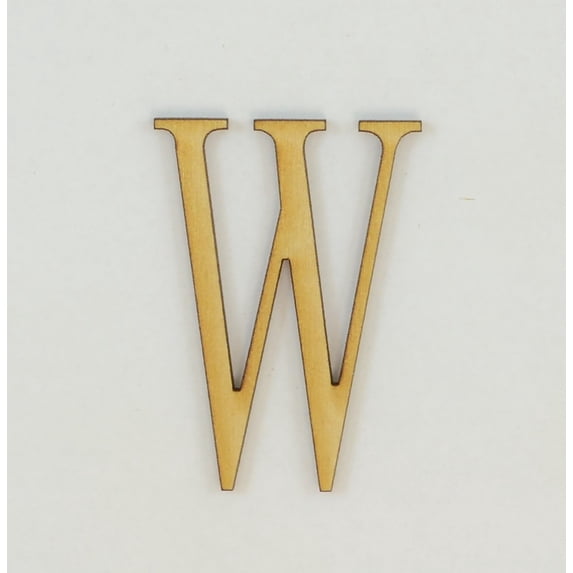 1 Pc, 12 Inch X 1/8 Inch Thick Fangsong Font Wood Letters W For Direction Use Or Decor