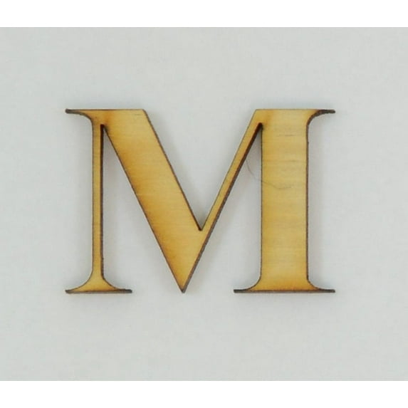 1 Pc, 12 Inch X 1/8 Inch Thick Times New Roman Bold Wood Letters M Great For Craft Project & Different Decor