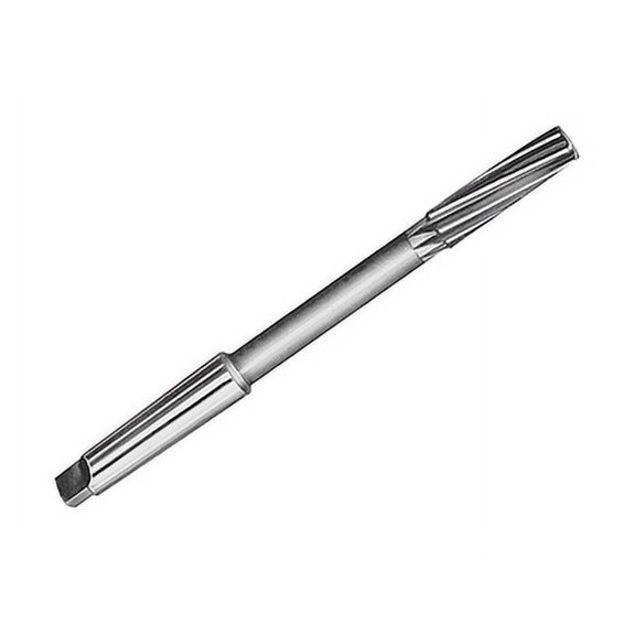 1 Pc, 13/16" Hss Taper Shank Spiral Flute Chucking Reamer, Dwrrtssp13/16, Finish: Uncoated (Bright); Flute Length: 2-1/2"; Overall Length: 9-1/2"; Shank Size: 2Mt;