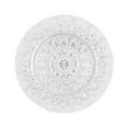 thumbnail image 1 of 1 Pc, 13" Monaco Glass Charger Plate - Silver & White for Wedding, Event, or Home Decor, 1 of 1