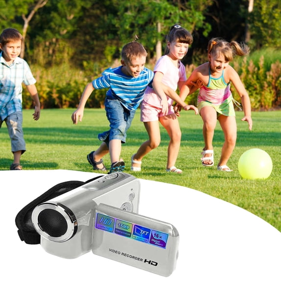 1 Pc 16MP Digital Camera — 3.9in x 2.2in x 1.4in, 2.0 Inch LCD, HD Video Recording, Compact & Portable for Beginners & Students(Silver)