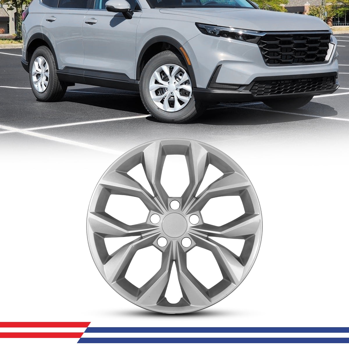 1 Pc 17" Steel Wheel Hubcaps for 2023-2025 Honda CR-V LX Model,Wheel Rim Cover,Snap on Car,PP,Lacquer