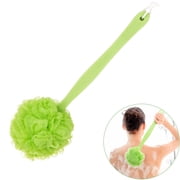 Artrylin 18inch Long Handle Bath Brush, Green Nylon Mesh Shower Body Scrubber for Back, Large Loofah Sponge Head, Soft Exfoliating Cleaning Tool, Dries Fast
