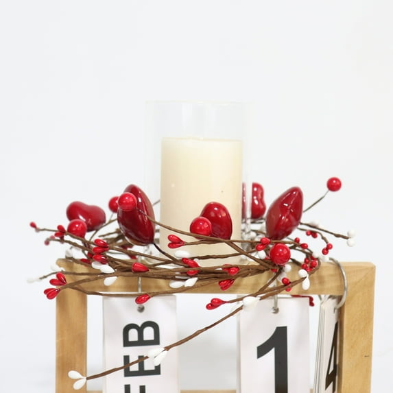 1 Pc/2 Pcs/4 Pcs Valentine's Day Mother's Day Home Furnishing Decoration Love Berry Candle Ring Exquisite and Lovely Love Berry Candle Holder