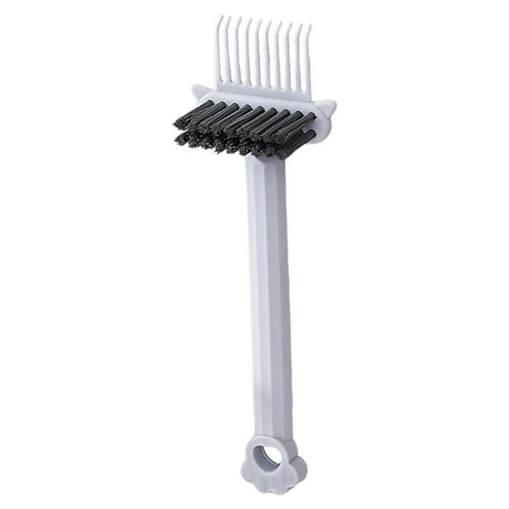 1 Pc 2-in-1 Hair Brush Cleaner and Remover Tool Comb for Removing Hair and Dust Mini Cleaning Rake with Pick & Bristles Suitable for Home and Salon Use, 6.29 Inch, Gray