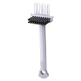 thumbnail image 1 of 1 Pc 2-in-1 Hair Brush Cleaner Tool, Effortlessly Removes Hair & Dust from Combs, Mini Cleaning Rake with Pick & Bristles for Home and Salon Use, 6.29 Inch, Gray, 1 of 9