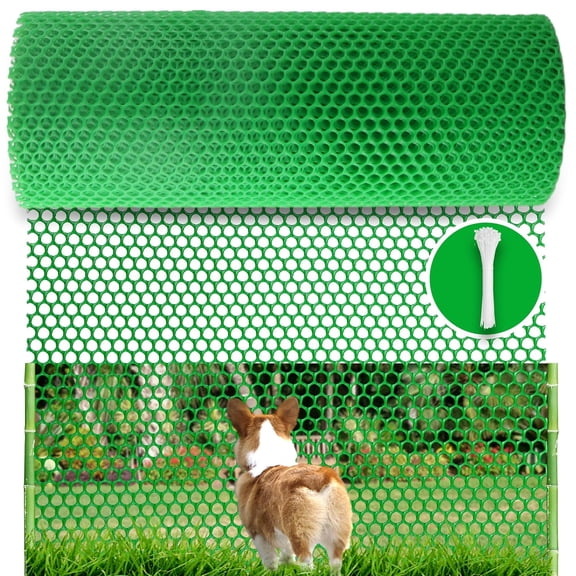 1 Pc 20 FT Green Plastic Wire Mesh Fence Roll Poultry Animal Barrier Garden Outdoor Professional Secure Protection