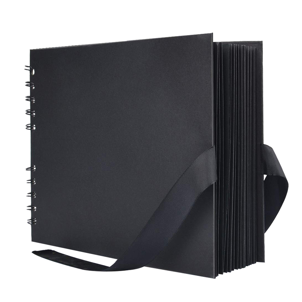 1 Pc 20 Sheets Scrapbook Album DIY Handmade Photo Album Black Page