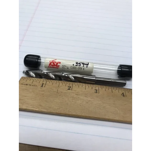 1 Pc. 23/64 Solid Carbide Parabolic Flute Drill. Usa. 1/4 3 Flat Shank (Loc I9)