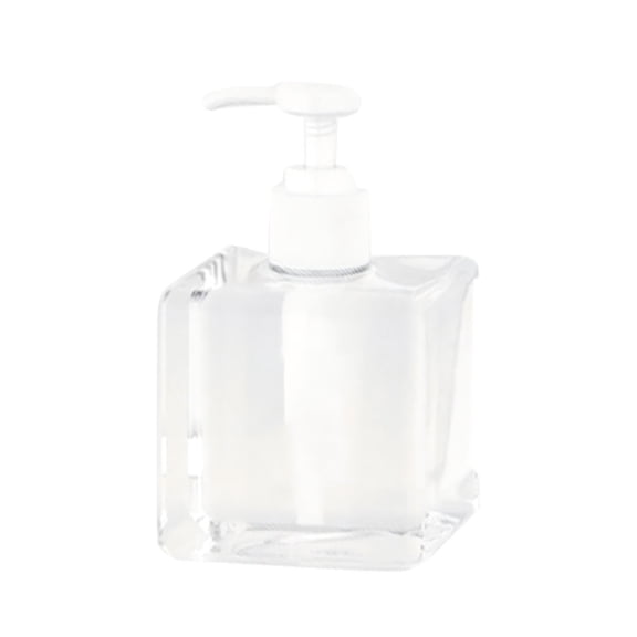 1 Pc 250ml Pump Bottle Dispenser Jansburg Refillable Square Plastic Lotion Dispenser Empty Lotion Pump Bottle for Essential Oil Soap Lotion Shampoo Bathroom Travel Clear, 2.36x3.94 Inch, Clear