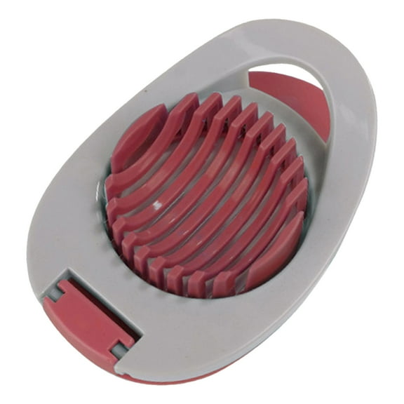 1 Pc 3.34"x4.72"x1.29" Egg Slicer & Dicer for Hard Boiled Eggs Heavy Duty Cutter Dicer with Stainless Steel Wire Cuts Strawberries Kiwis & Soft Fruits Effortlessly Easy-Clean Kitchen, Red