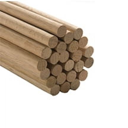 1 Pc 3/8" x 36" Wood Dowels Species: Oak Our dowels are a mix of red and white oak, therefore, dowel color may vary.
