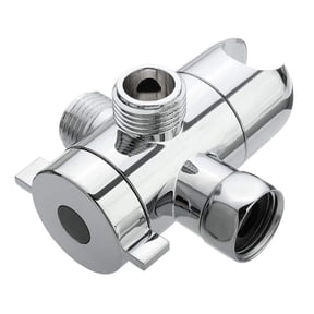 1 Pc 3-Way Diverter Adapter, Multifunction Shower Head Diverter Valve, Three Function Switch Adapter Connector for Head Arm Mounted Diverter Adapter Bathroom Accessory, 3.4x1.3 inch