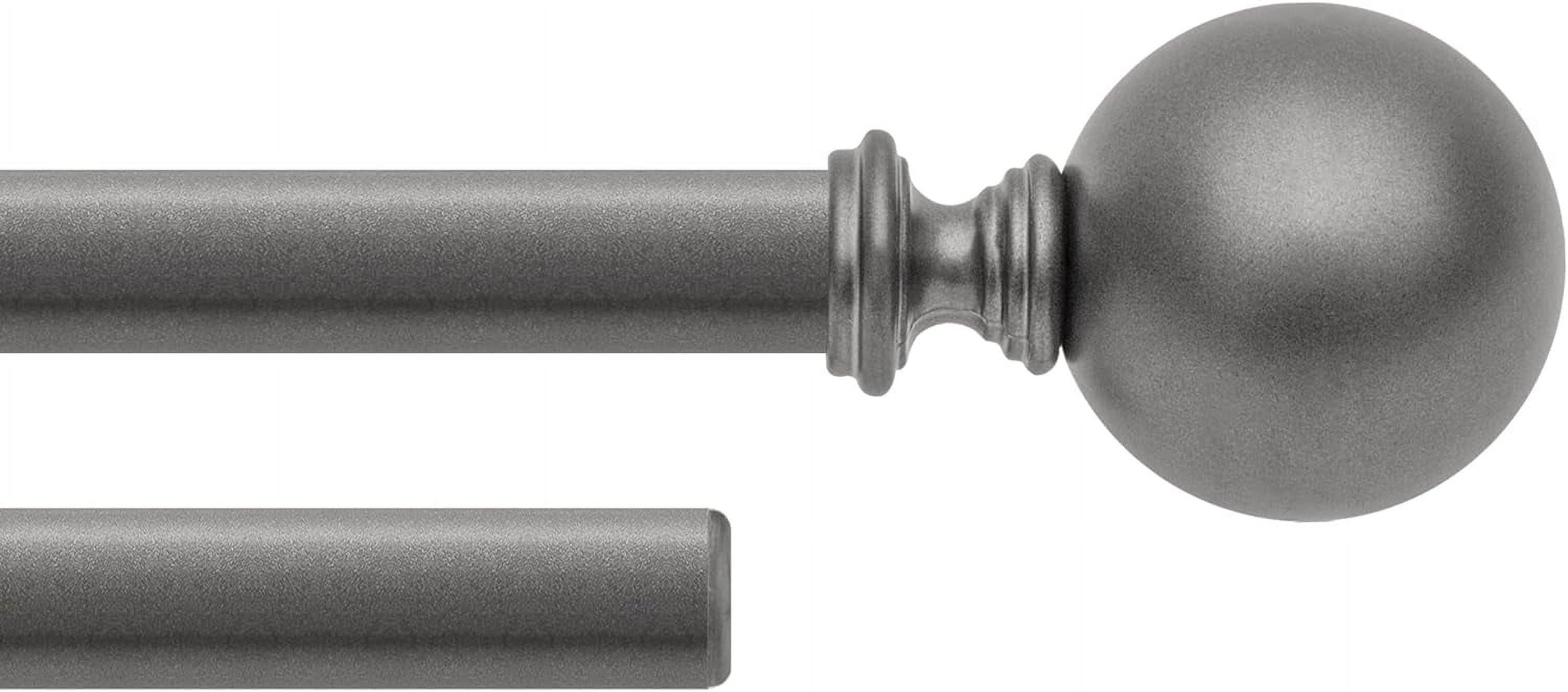 1 Pc 36”66” Extendable Double Curtain Rod with Brackets for Door s