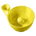 thumbnail image 1 of 1 Pc 3D Printed Automatic Fruit Washer Bowl with Strainer Portable Fruit Washing Spinner Bowls Draining Fruits and Veggies Cleaner Device Multipurpose Rinse Basket for Kitchen, 5.51"x4.33", Yellow, 1 of 5