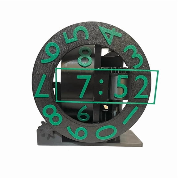 1 Pc 3D Printed Triaxial Clock Rotating Numeric Display Digital Desktop Clock Living Room Desk Clock Home Decoration